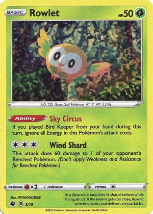 Rowlet - 2/15 - Holofoil - King Gaming