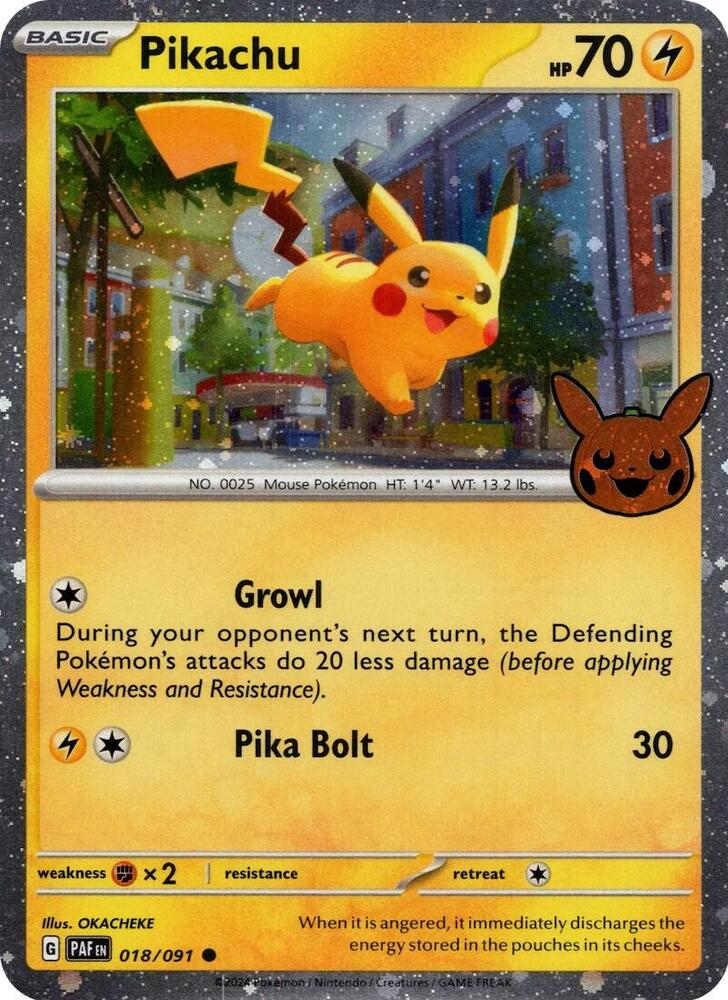 Pikachu - 018/091 - Holo Rare - Geeked Out Goods