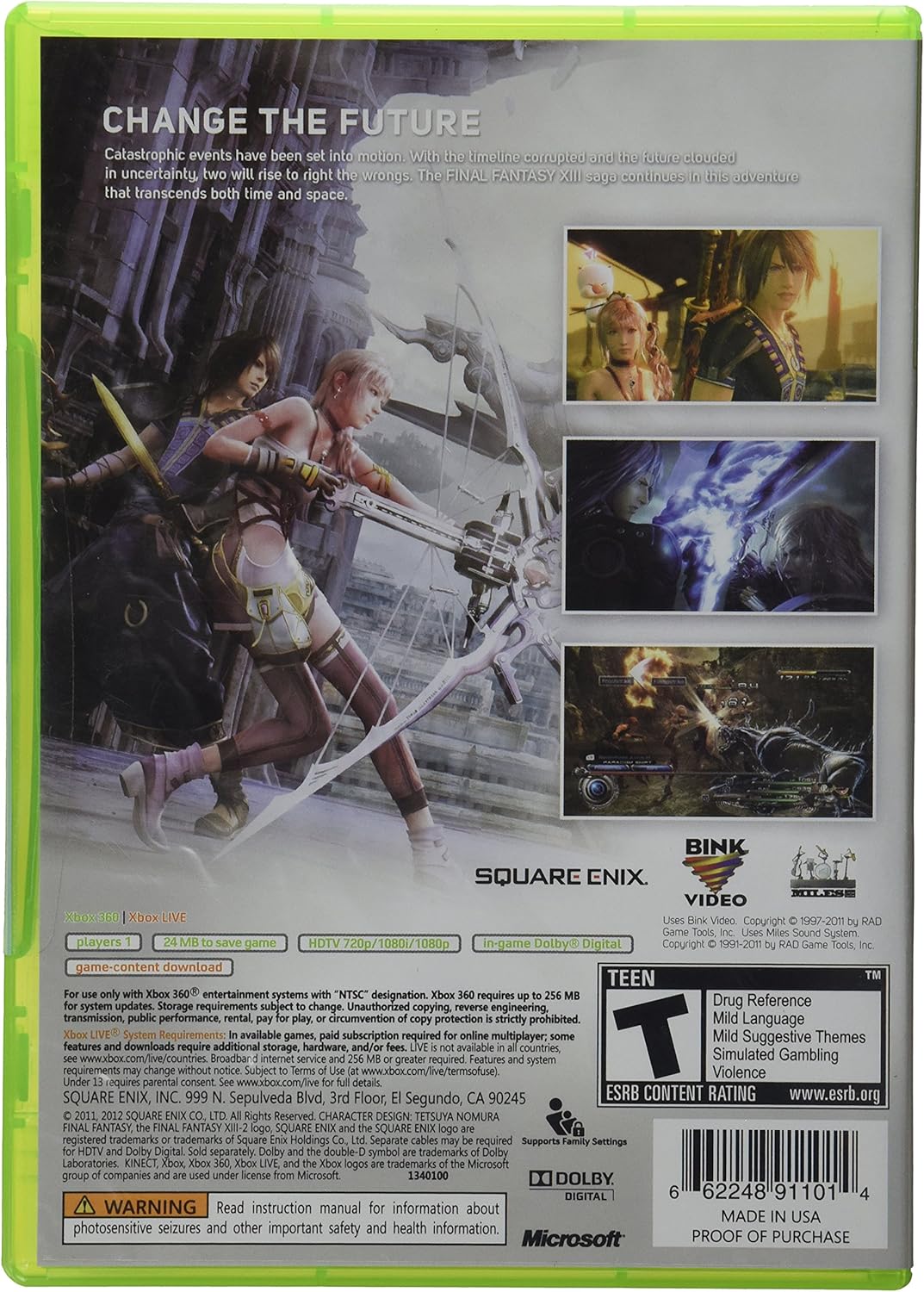 Final Fantasy XIII-2 - Xbox 360 Standard Edition - Geeked Out Goods
