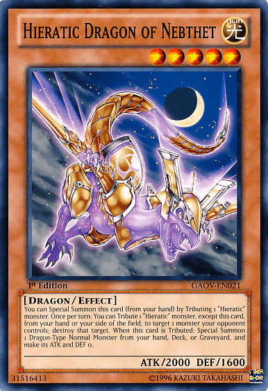 Hieratic Dragon of Nebthet - NM Common King Gaming
