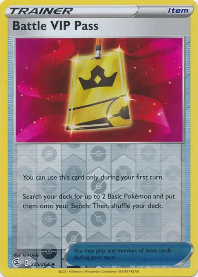 Battle VIP Pass 225/264 - Uncommon - Reverse Holo King Gaming