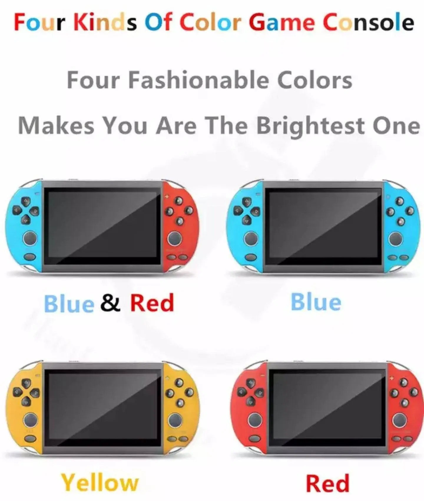 Handheld Game Console 4.3 inch Color Screen with 1000 Classic Games King Gaming