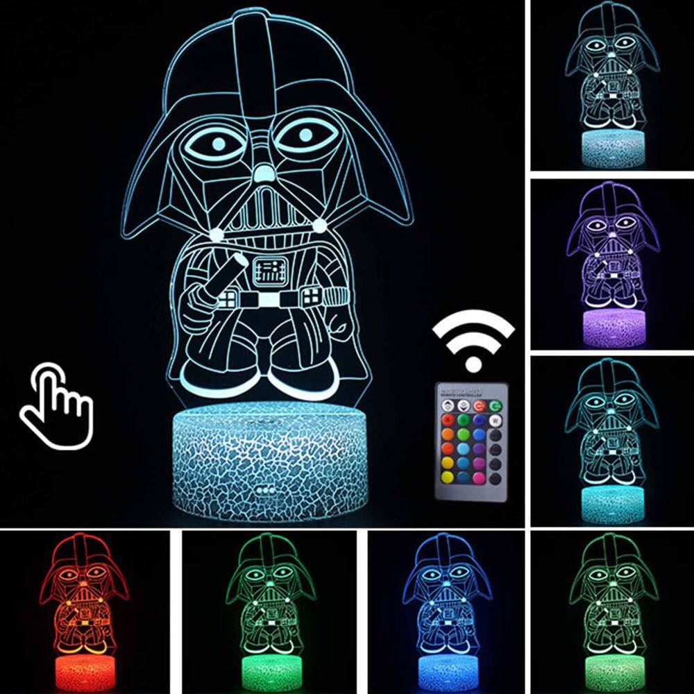 Star Wars Baby Yoda Figure 3D Illusion LED Nightlight Sleeping Light Model Anime Acrylic Action & Toy Fgures For Kid Xmas Gift King Gaming