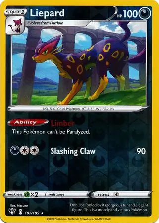 Liepard 107/189 - Rare - Reverse Holo King Gaming