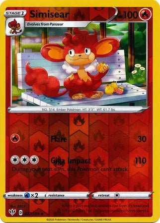 Simisear 27/189 - Uncommon - Reverse Holo King Gaming