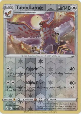 Talonflame 140/203 - Rare - Reverse Holo King Gaming