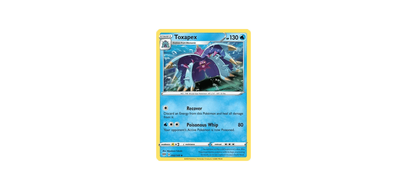 Toxapex - 52/189 - NM Uncommon King Gaming
