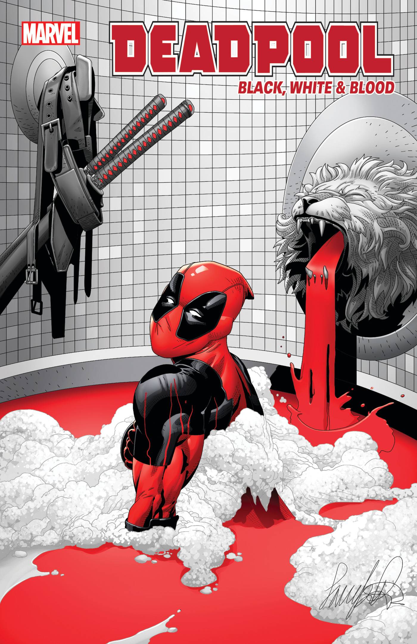Deadpool Black White Blood #3 (OF 4) Larroca VAR King Gaming
