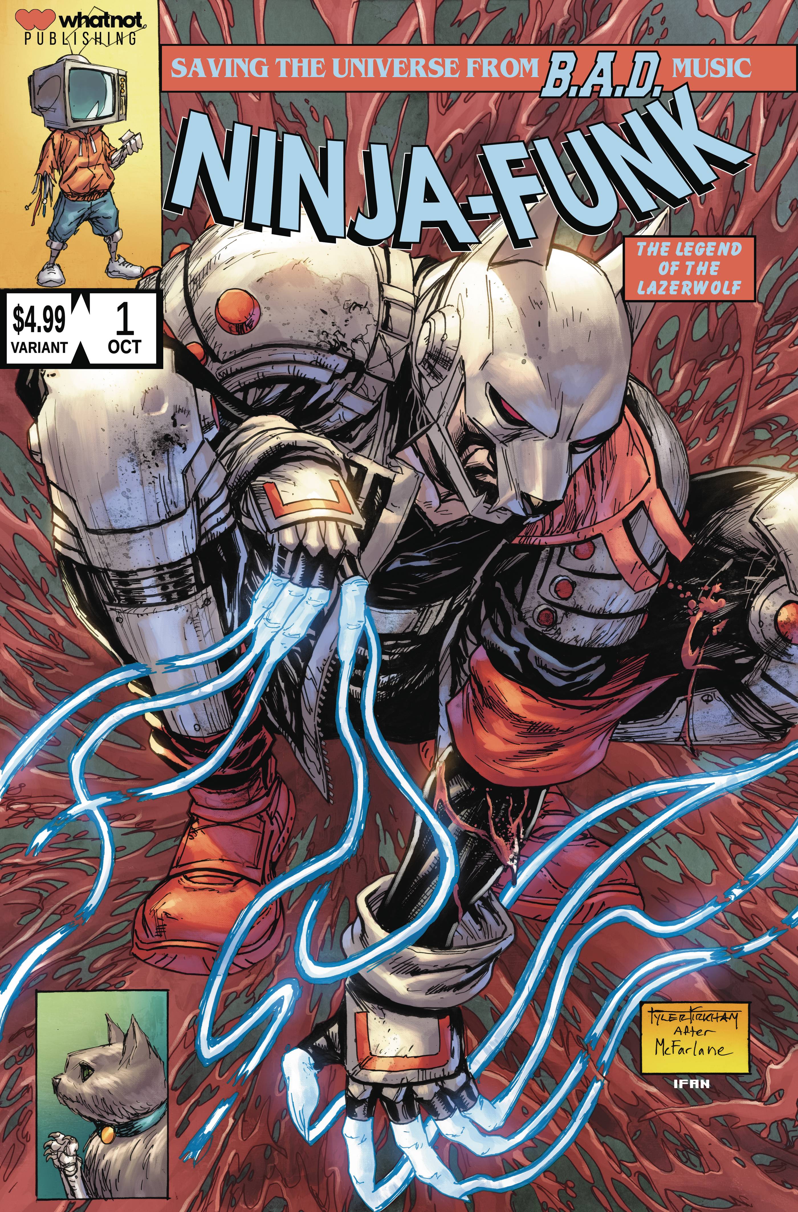 NINJA FUNK #1 (OF 4) CVR C KIRKHAM LAZERWOLF VAR - Geeked Out Goods