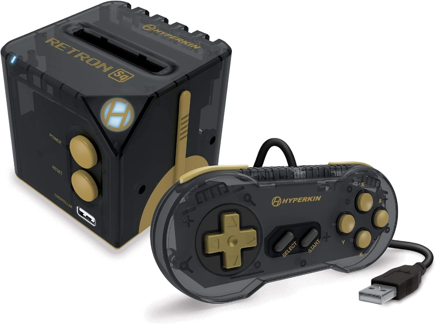 Hyperkin RetroN Sq HD BlackGold Gaming Console for Game Boy/Color/Advance - King Gaming 
