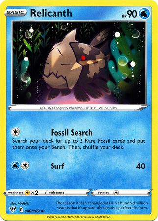 Relicanth - 40/189 - Uncommon - King Gaming 
