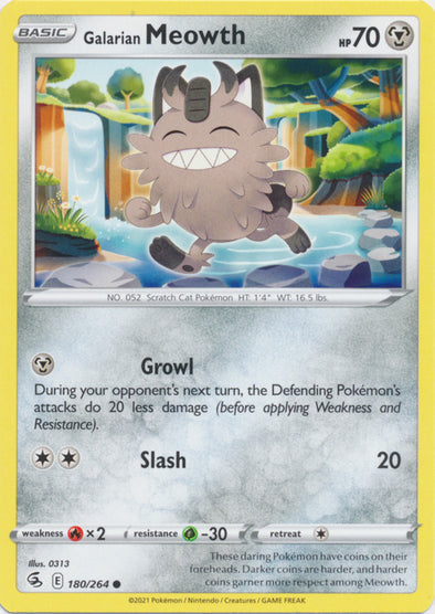 Galarian Meowth - 180/264 - Common - King Gaming 