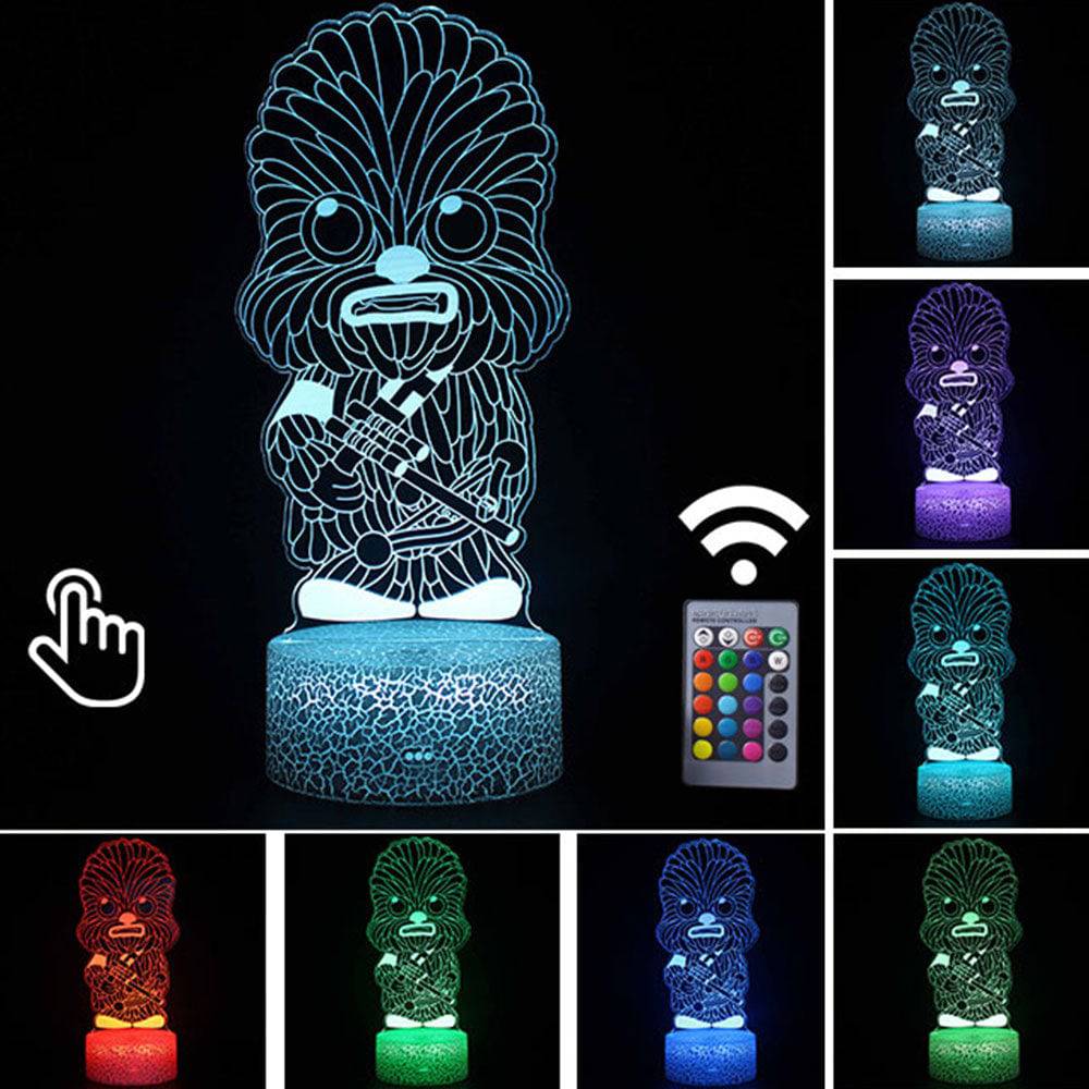 Star Wars Baby Yoda Figure 3D Illusion LED Nightlight Sleeping Light Model Anime Acrylic Action & Toy Fgures For Kid Xmas Gift King Gaming