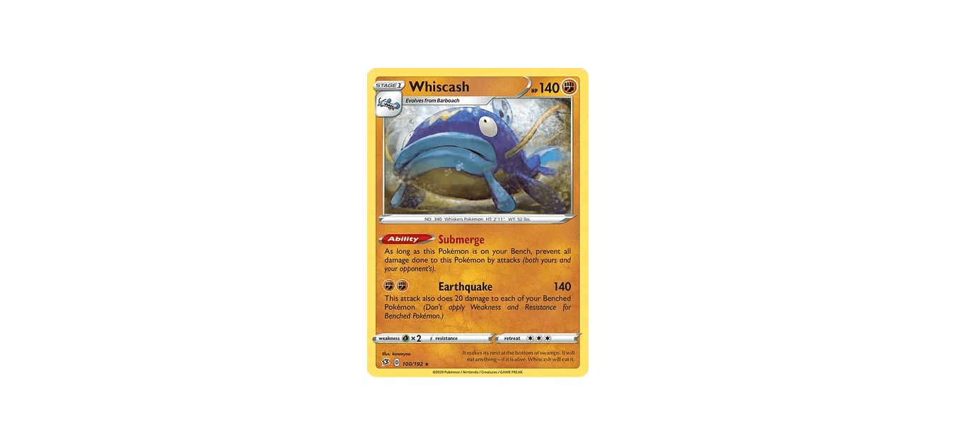Whiscash - 100/192 - NM Rare King Gaming