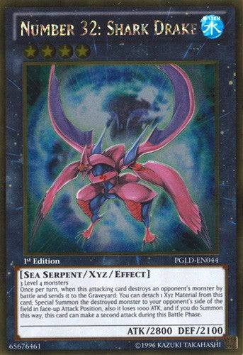 Number 32: Shark Drake - NM Gold Rare King Gaming